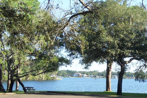 Francis Park with a view of Cinco Bayou