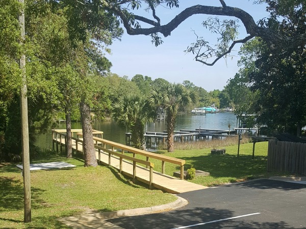 View of Cinco Bayou from Winn Davis Park